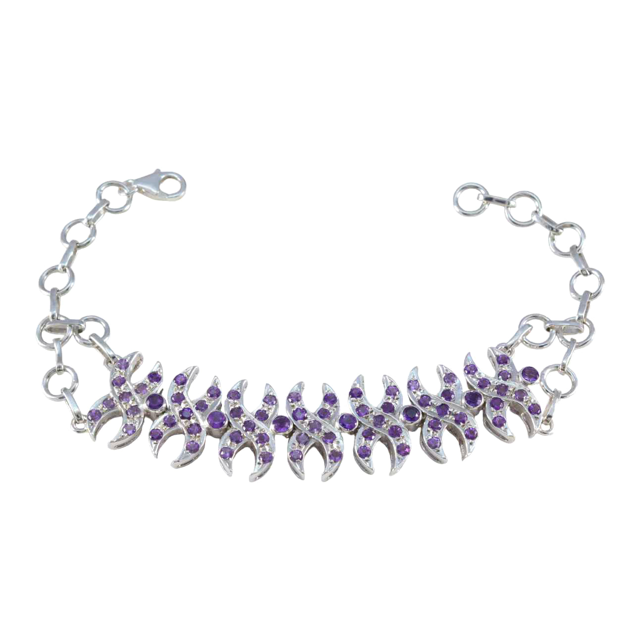 Aaliyah Sparkle Classic Purple Tennis Bracelet Amethyst Purple