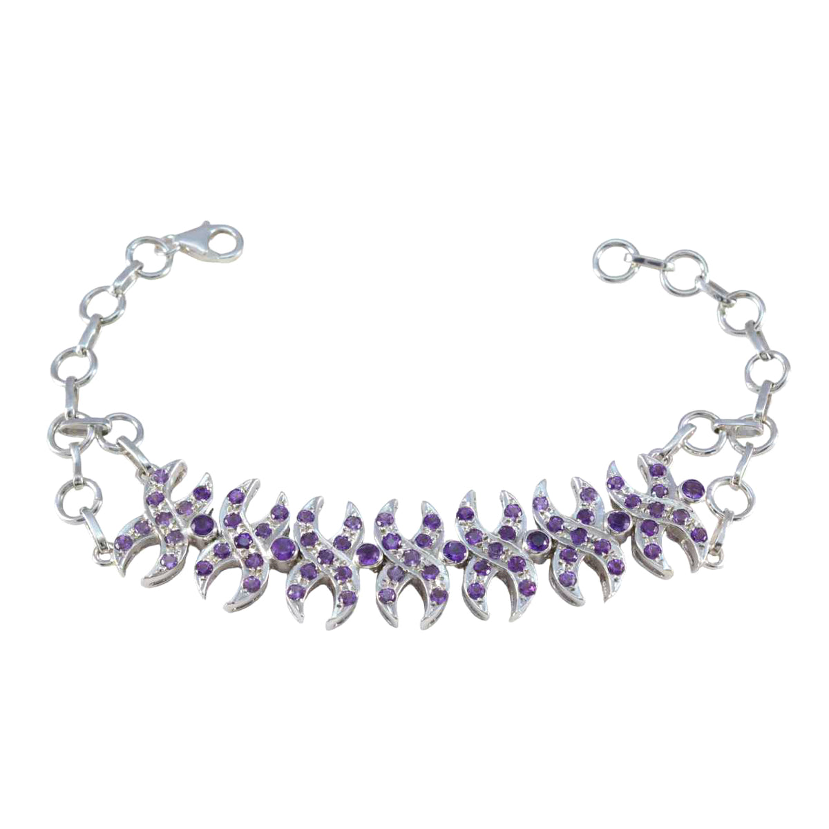 Aaliyah Sparkle Classic Purple Tennis Bracelet Amethyst Purple
