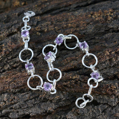 Abigail Bridal Delicate Purple Links Bracelet