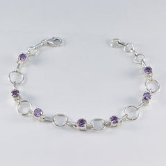 Abigail Bridal Delicate Purple Links Bracelet