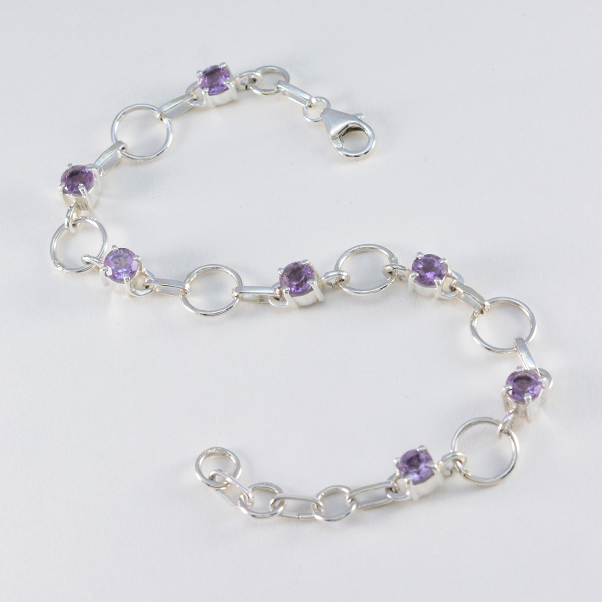 Abigail Bridal Delicate Purple Links Bracelet