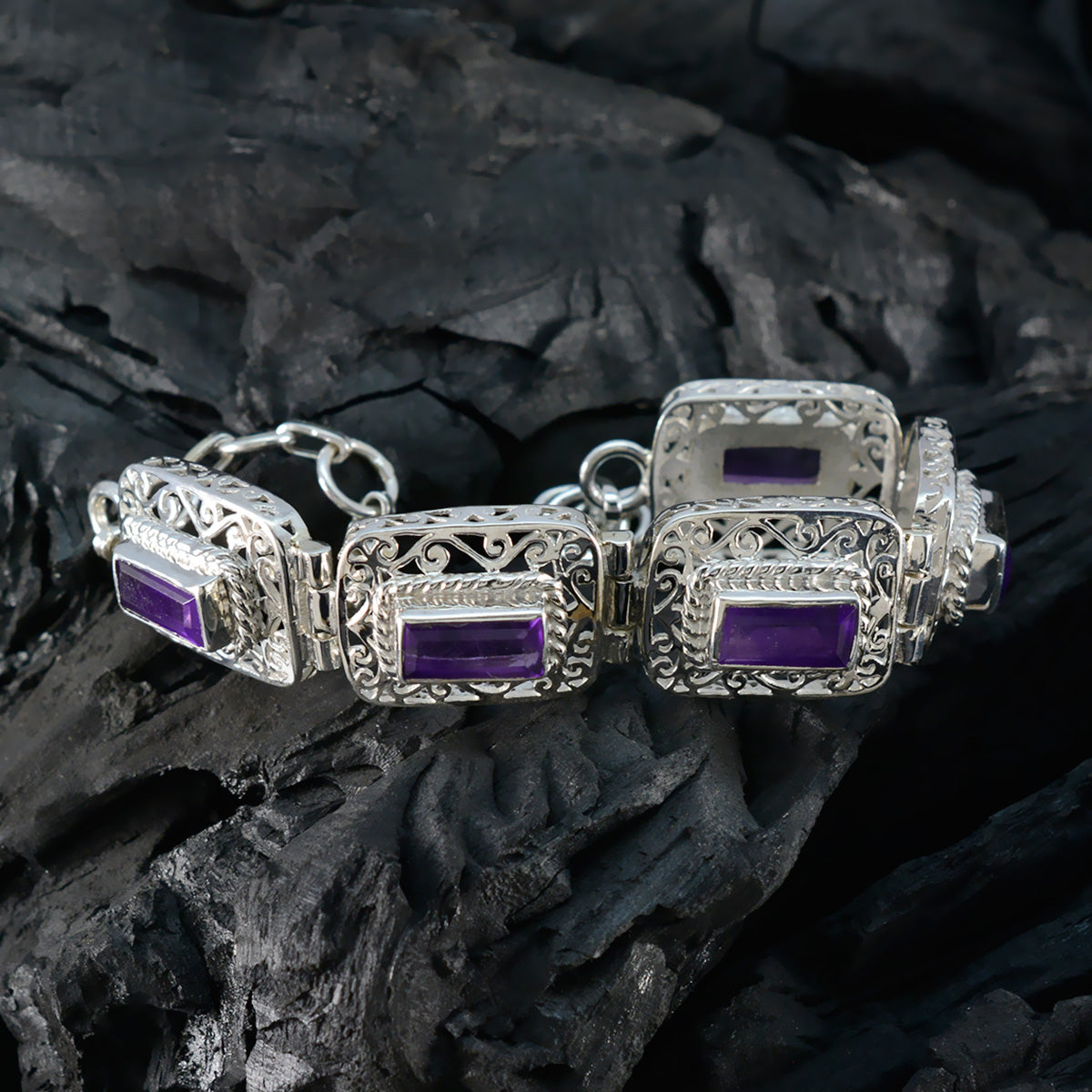 Isla Rashi Eye-catching Purple Tennis Bracelet