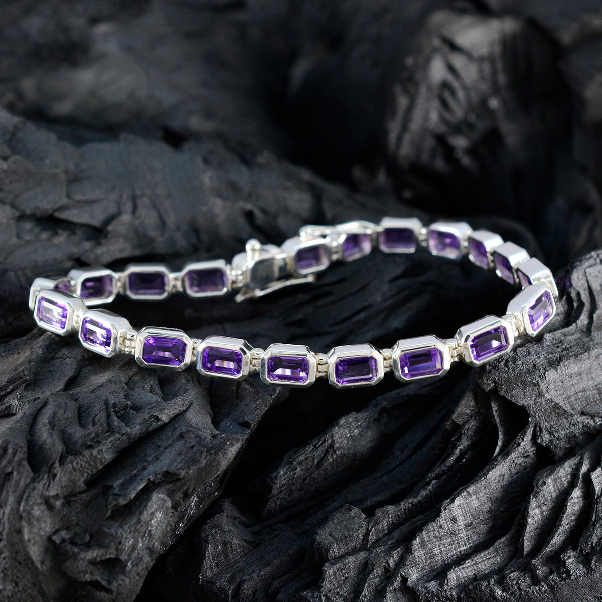 Luna Casual Minimal Purple Tennis Bracelet