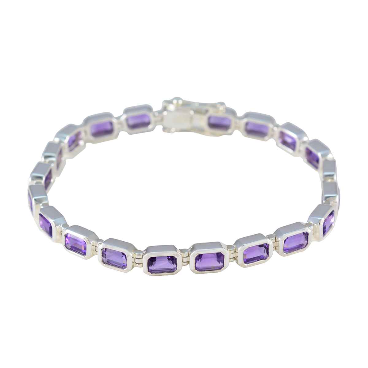 Luna Casual Minimal Purple Tennis Bracelet Amethyst Purple