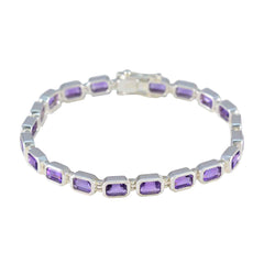 Luna Casual Minimal Purple Tennis Bracelet Amethyst Purple