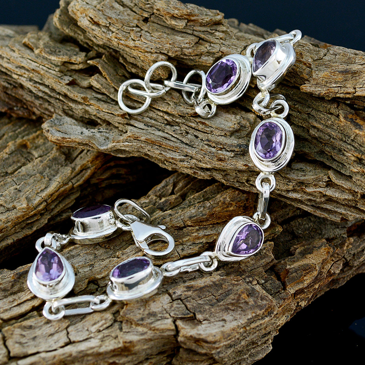 Lili Diwali Featherlight Purple Links Bracelet
