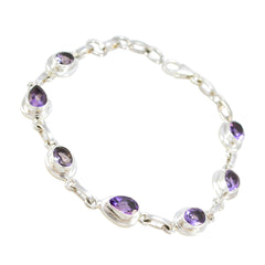 Maya Dhanteras Featherlight Purple Links Bracelet Amethyst Purple