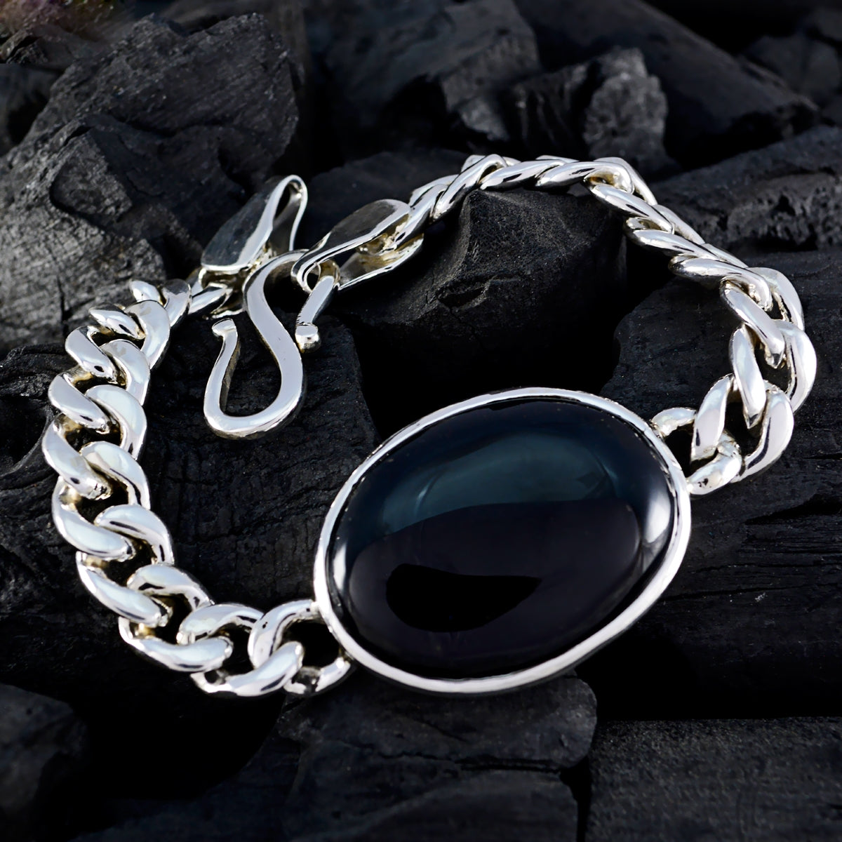 Addison Gala Edgy Black Chain Bracelet