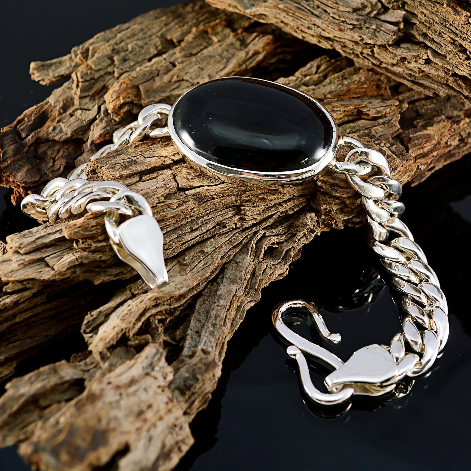 Addison Gala Edgy Black Chain Bracelet