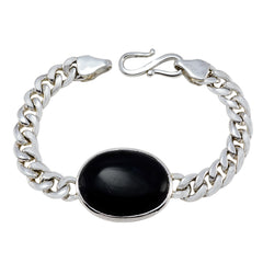 Addison Gala Edgy Black Chain Bracelet Black Onyx Black