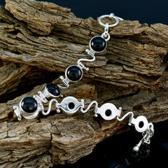 Ida gift for girlfriend Slim Black Links Bracelet
