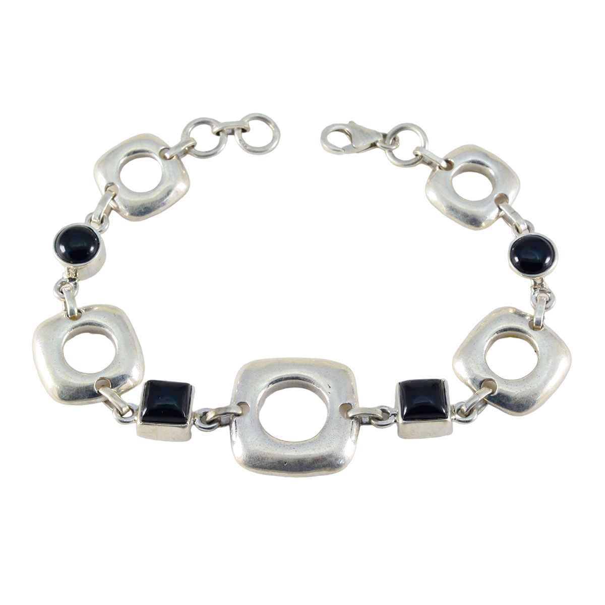 Isabella Daughters Day Classic Black Links Bracelet Black Onyx Black