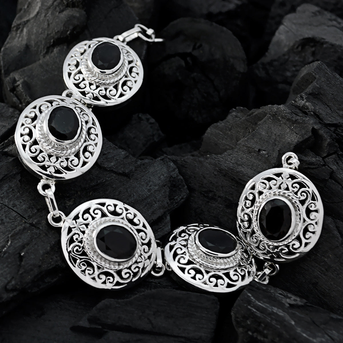 Camilla Showstopper Eye-catching Black Links Bracelet