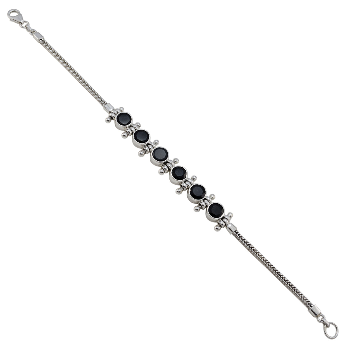 Harper Gift for Wife Slim Black Tennis Bracelet Black Onyx Black