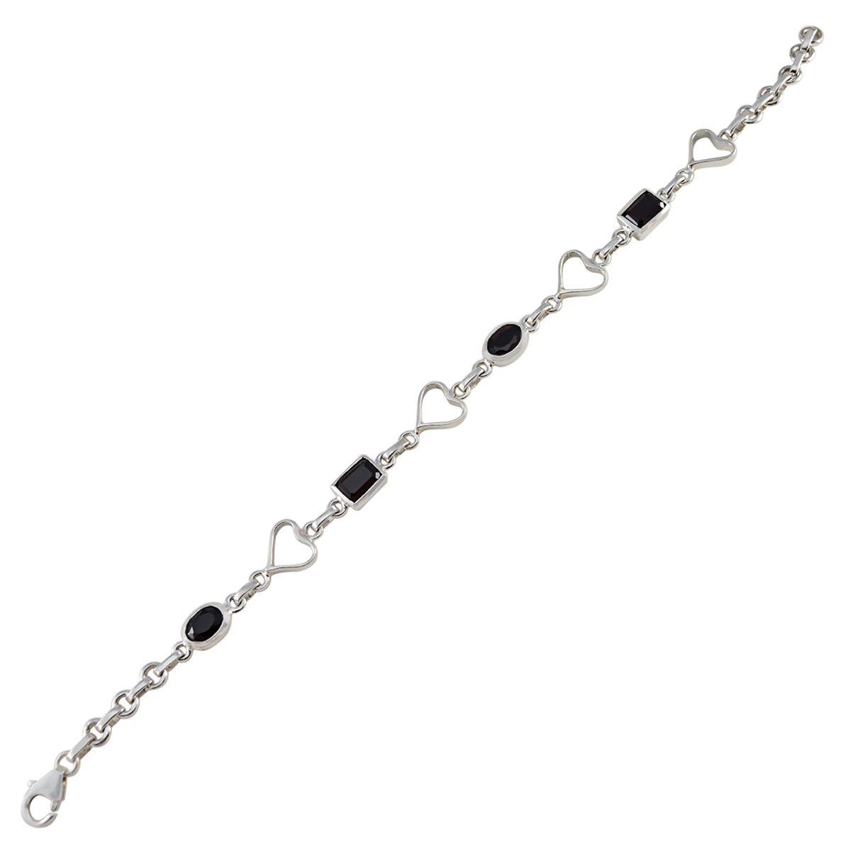 Lucy Teej Dainty Black Links Bracelet