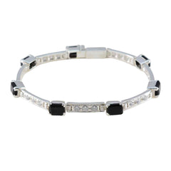 Teresa Festive Minimal Black Tennis Bracelet Black Onyx Black