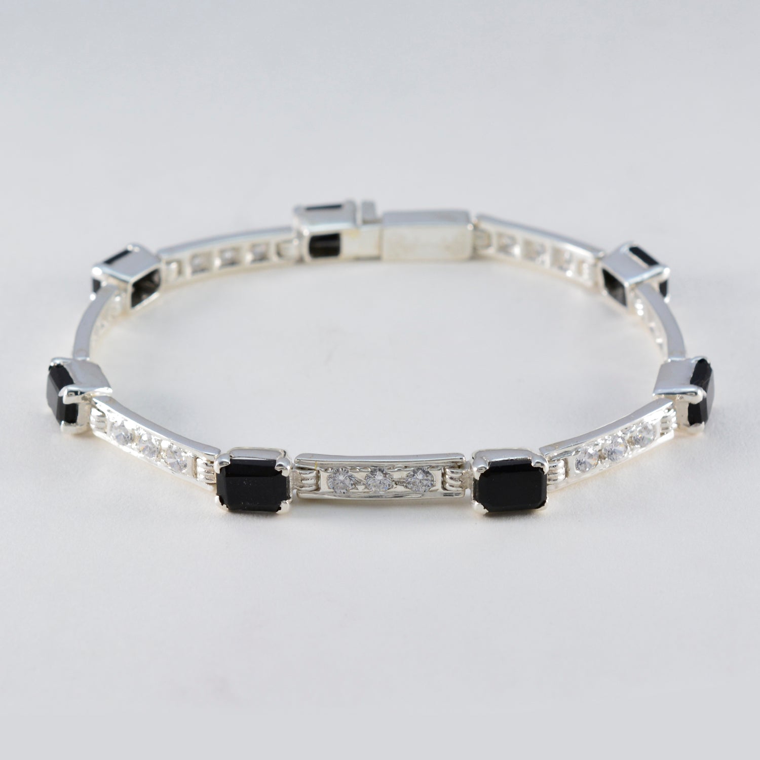 Teresa Festive Minimal Black Tennis Bracelet