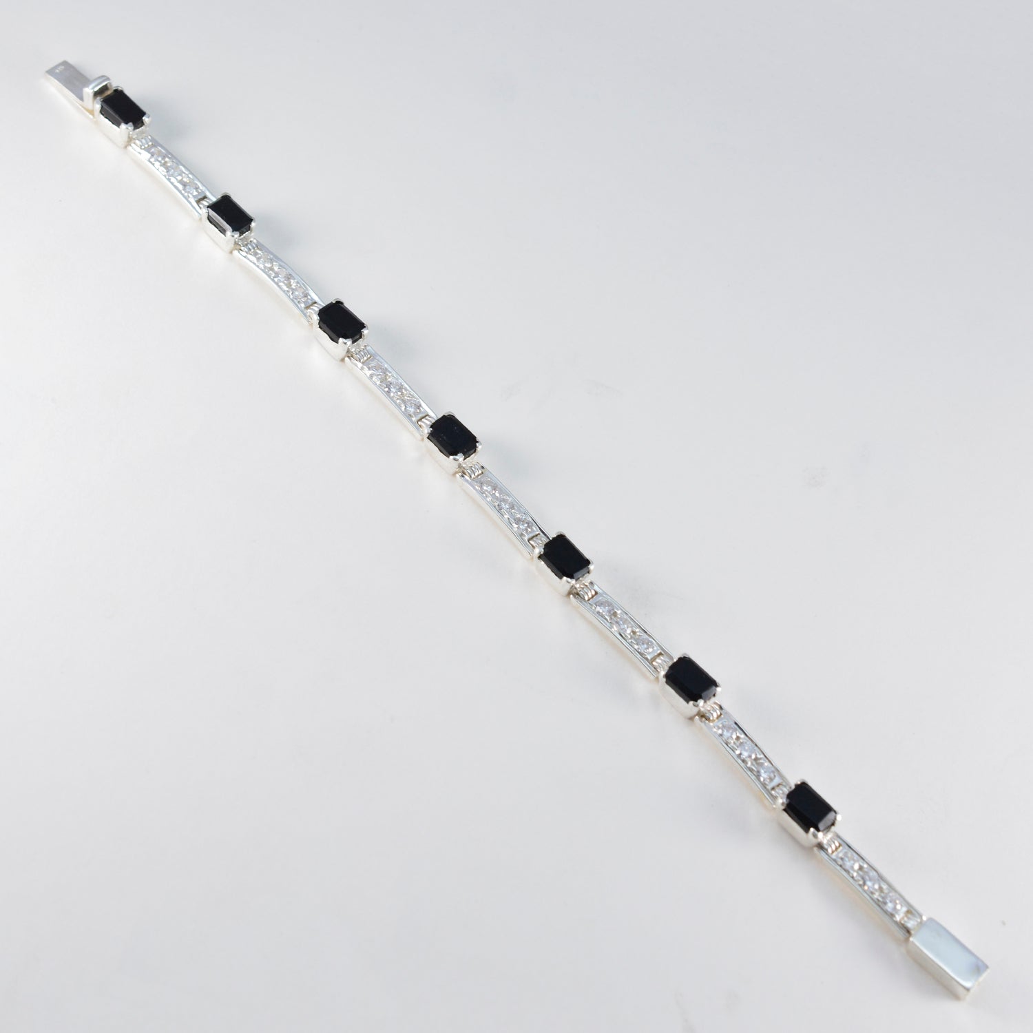 Teresa Festive Minimal Black Tennis Bracelet