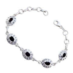 Penelope Daughters Day Whisper-thin Black Links Bracelet Black Onyx Black