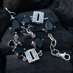 Riley Party Minimal Black Links Bracelet