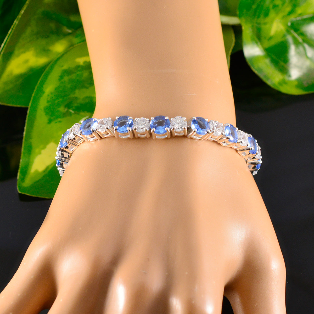 Anna Meaningful Classic Blue Tennis Bracelet