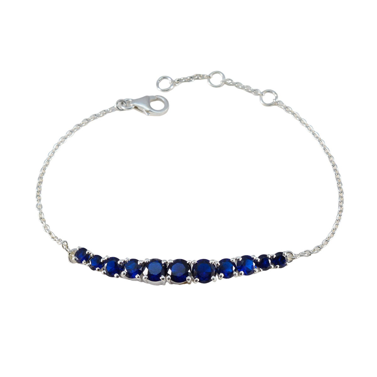 Audrey Special Moment Elegant Blue Tennis Bracelet Blue Supphire CZ Blue