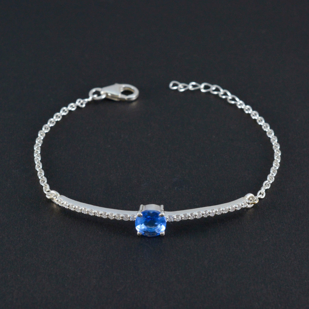 Ava Office Minimalist Blue Links Bracelet