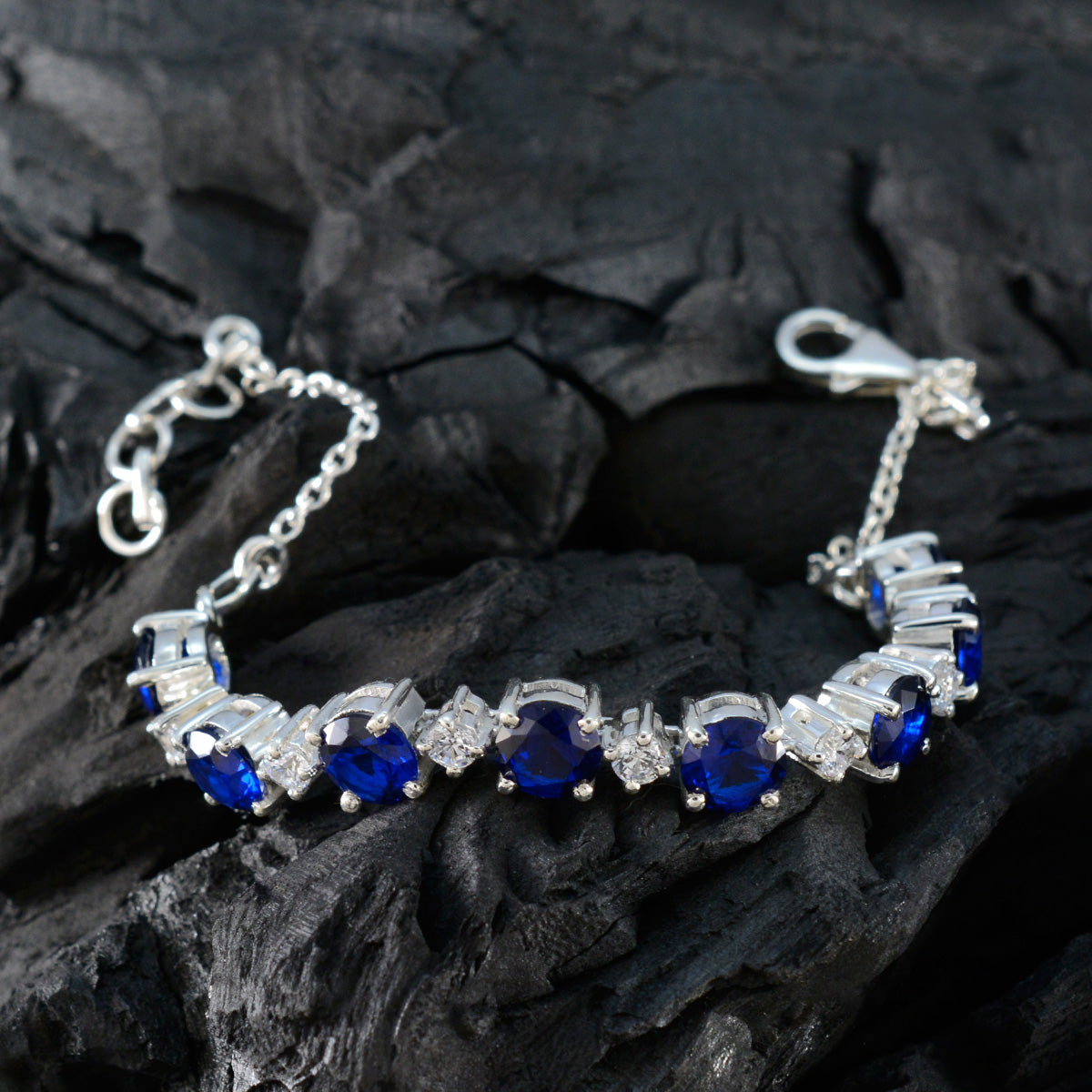 Yasmin Diwali Featherlight Blue Tennis Bracelet