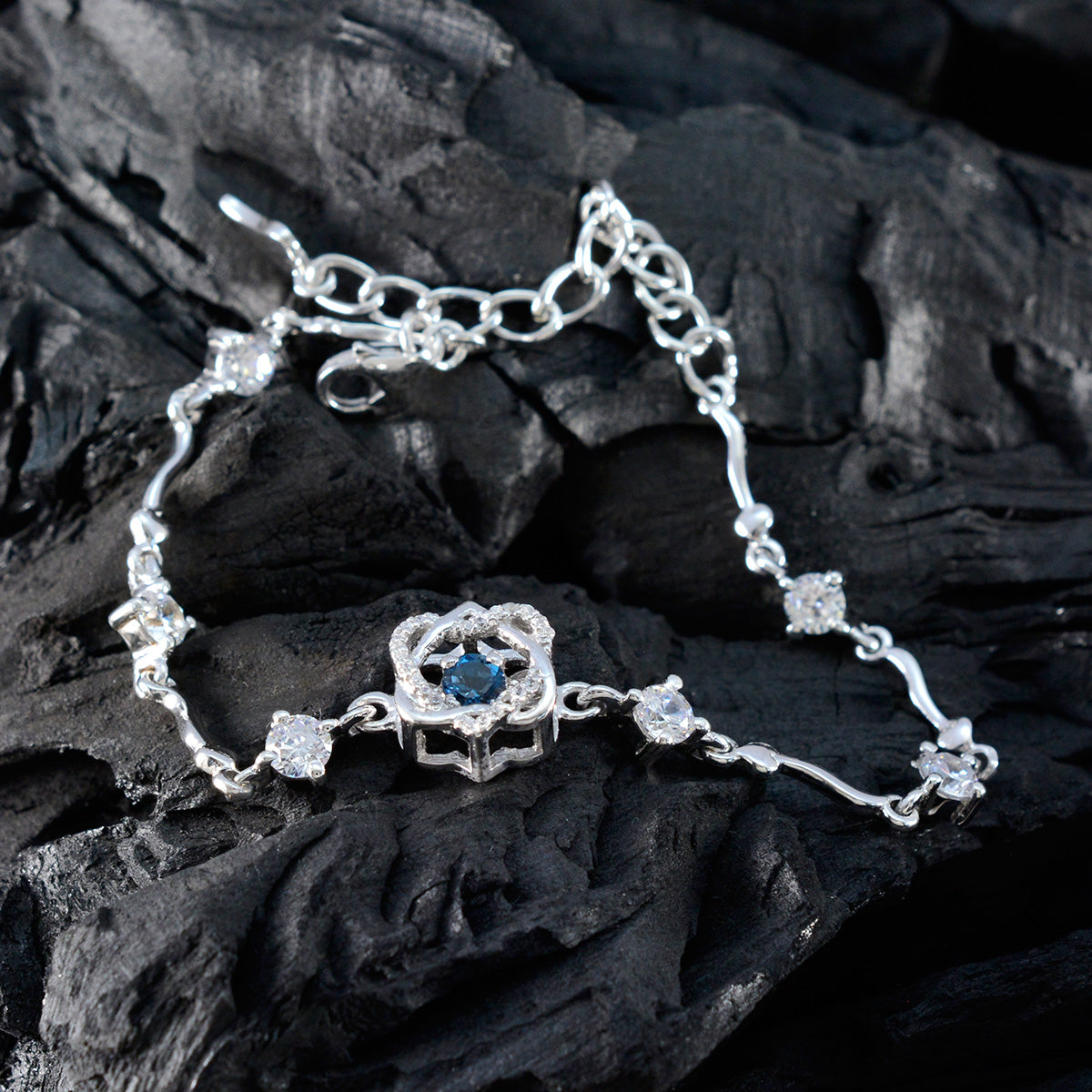 Mila Raksha Bandhan Whisper-thin Blue Chain Bracelet