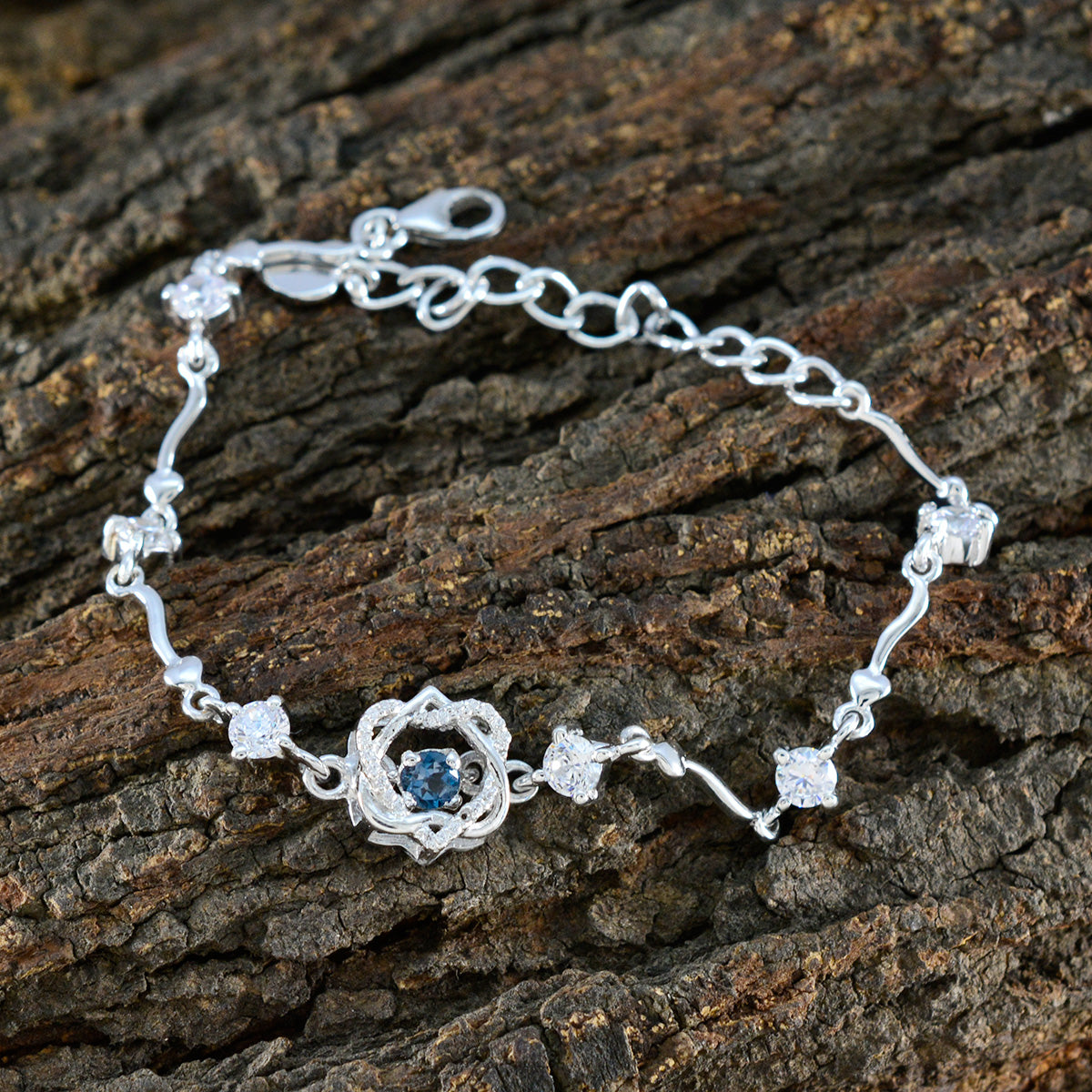 Mila Raksha Bandhan Whisper-thin Blue Chain Bracelet