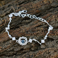 Mila Raksha Bandhan Whisper-thin Blue Chain Bracelet
