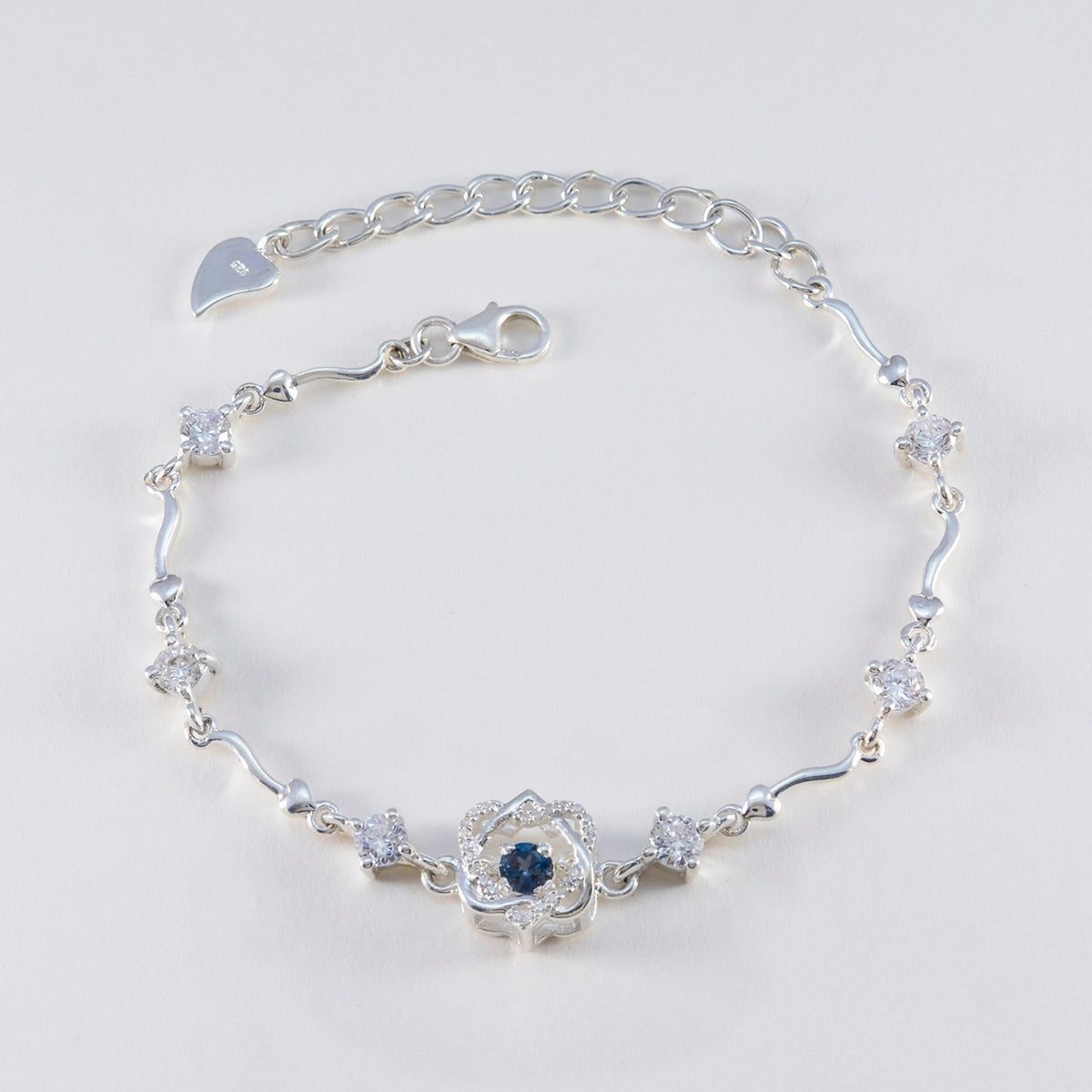 Mila Raksha Bandhan Whisper-thin Blue Chain Bracelet