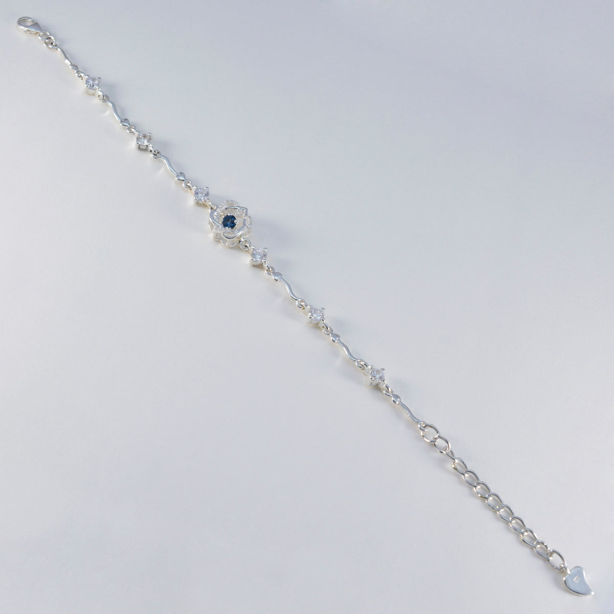 Mila Raksha Bandhan Whisper-thin Blue Chain Bracelet