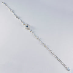 Mila Raksha Bandhan Whisper-thin Blue Chain Bracelet