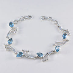 Bella Graduation Minimal Blue Links Bracelet