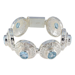 Camila One-of-a-Kind Statement Blue Tennis Bracelet Blue Topaz Blue