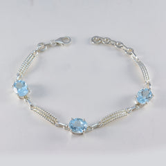 Emma Happy Slim Blue Links Bracelet