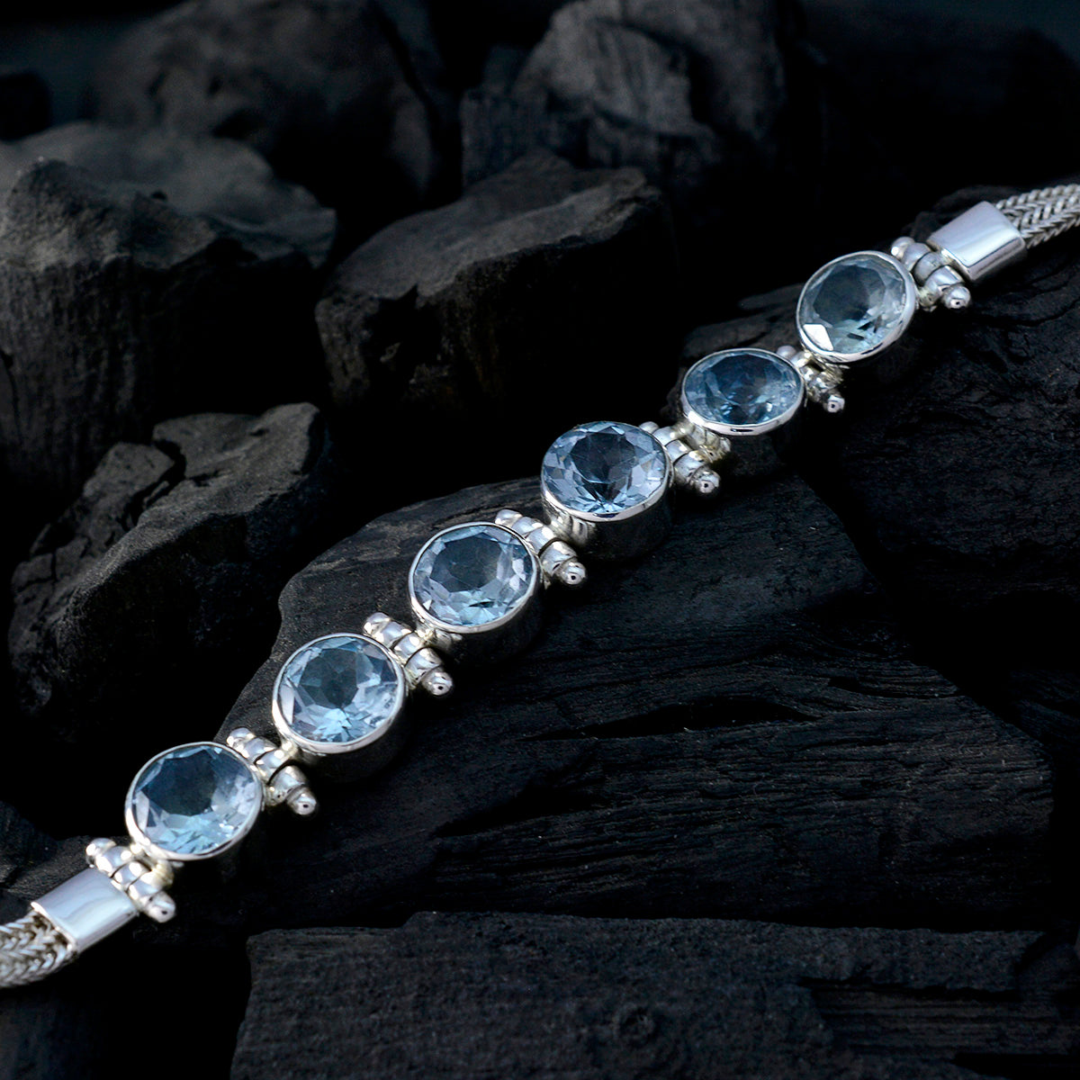Hazel One-of-a-Kind Mid-weight Blue Tennis Bracelet