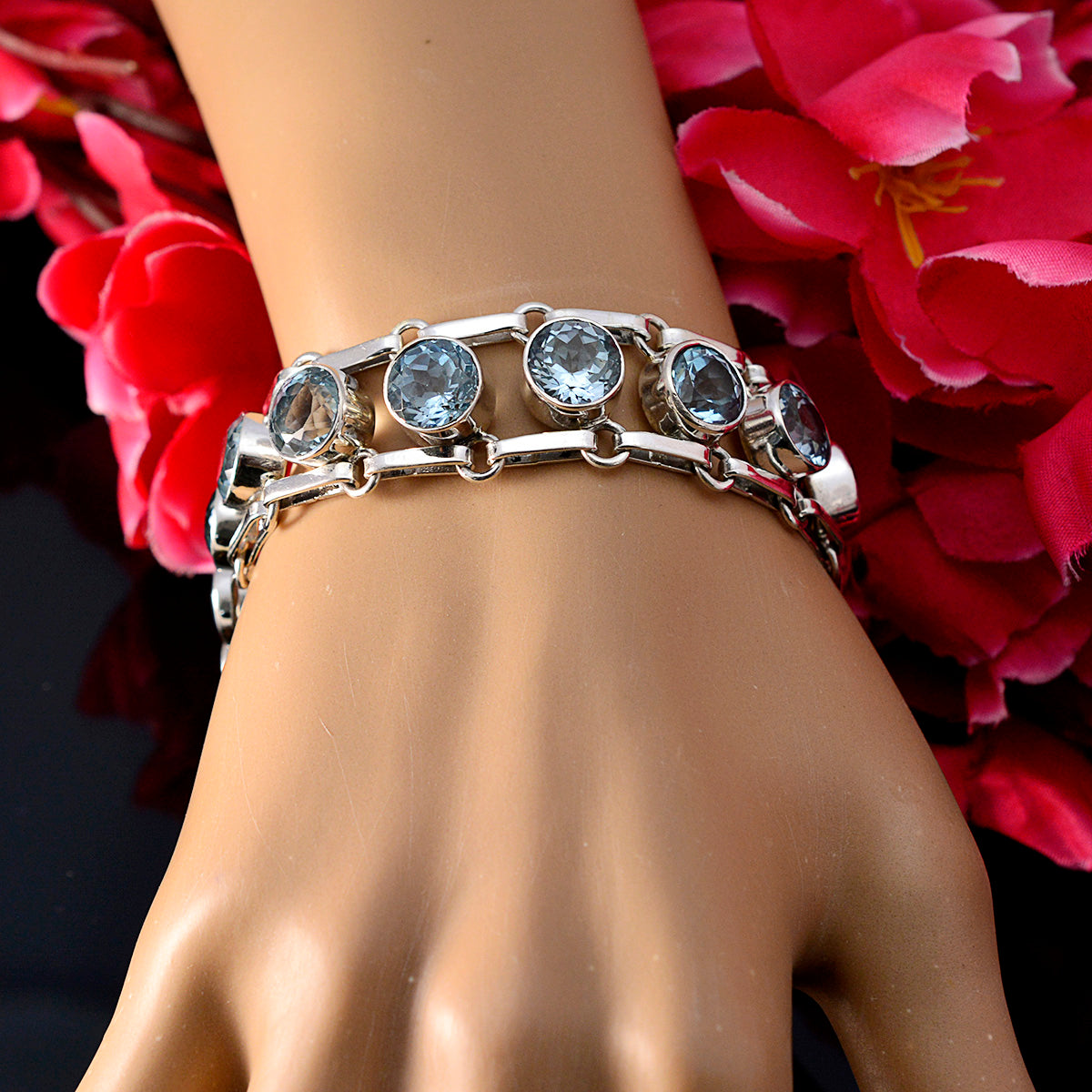 Amelia Luxury Essential Blue Tennis Bracelet