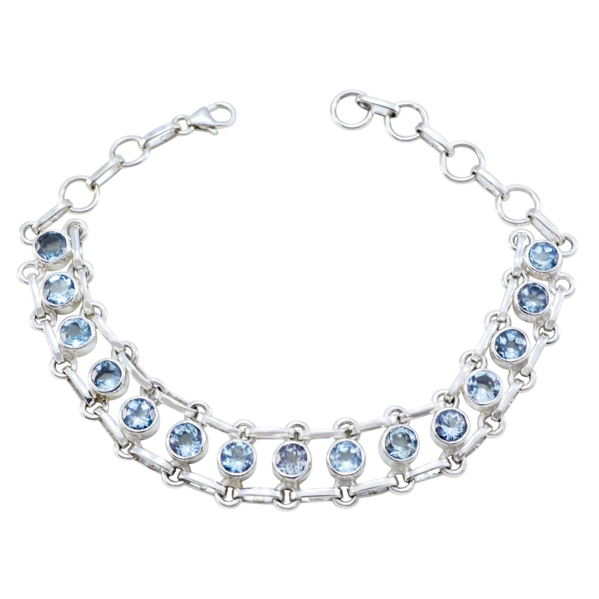 Amelia Luxury Essential Blue Tennis Bracelet Blue Supphire CZ Blue