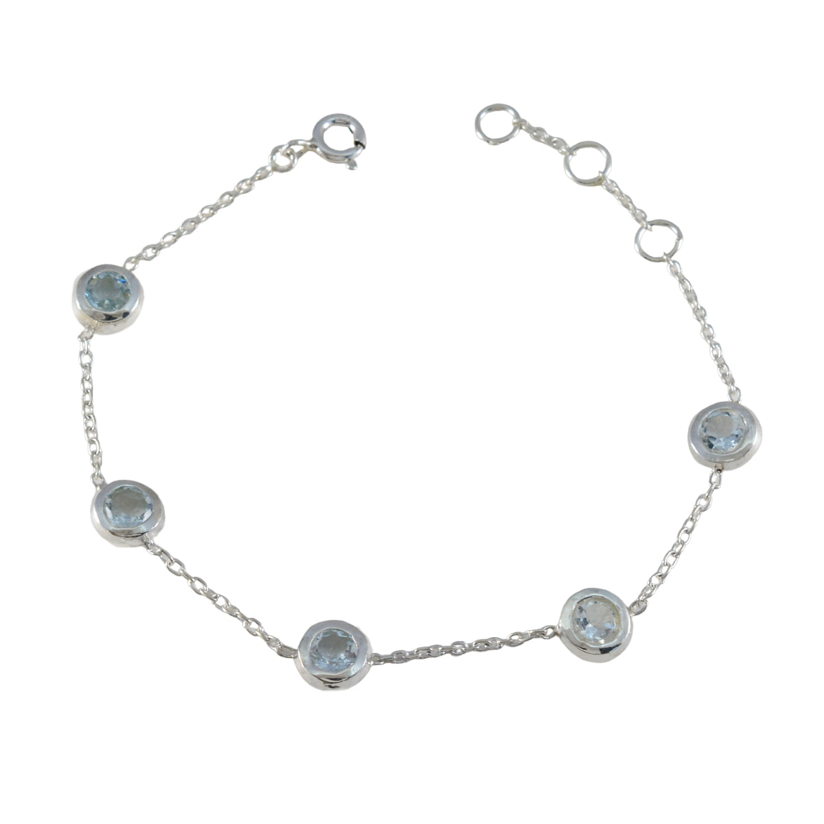 klara Casual Minimalist Blue Chain Bracelet Blue Topaz Blue