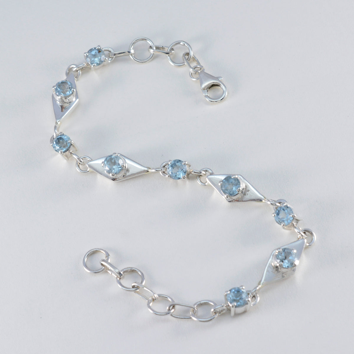 Eleanor Comfort Fit Featherlight Blue Links Bracelet
