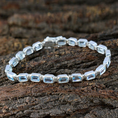 Marie Comfort Fit Minimal Blue Tennis Bracelet