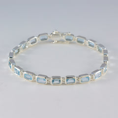 Marie Comfort Fit Minimal Blue Tennis Bracelet
