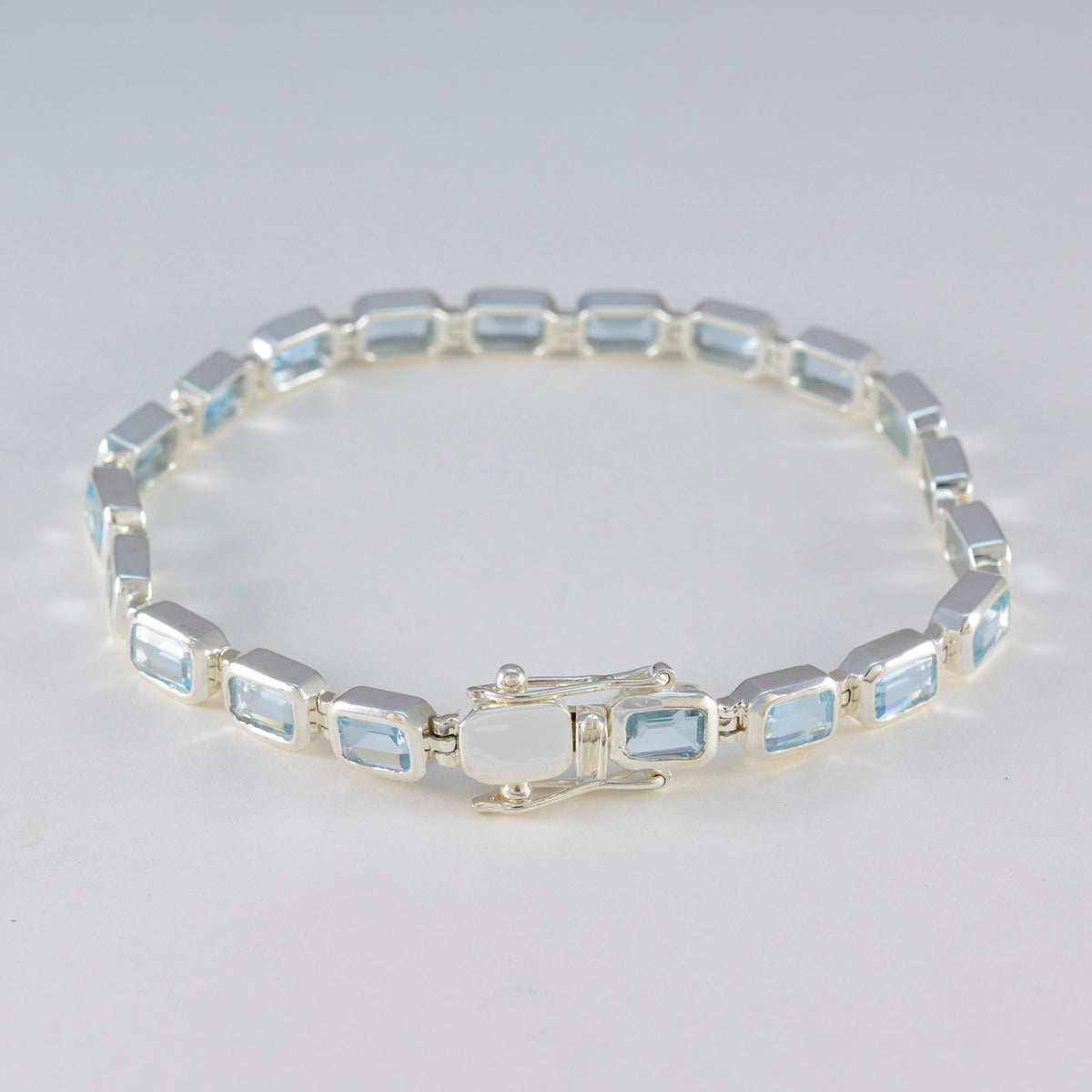 Marie Comfort Fit Minimal Blue Tennis Bracelet
