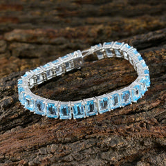 Scarlett Bhai Dooj Eye-catching Blue Tennis Bracelet