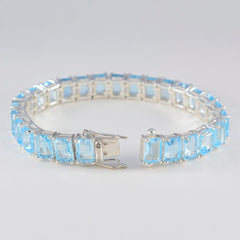 Scarlett Bhai Dooj Eye-catching Blue Tennis Bracelet