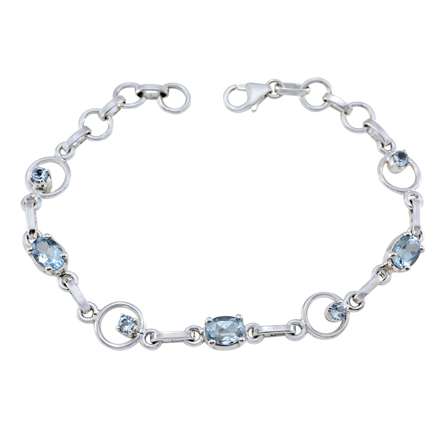 Leah Rakhi Dainty Blue Links Bracelet Blue Topaz Blue