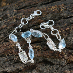 Elena Go-to Whisper-thin Blue Links Bracelet