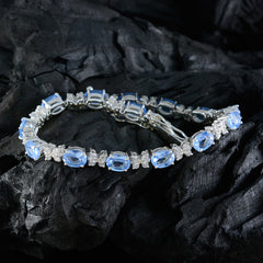 Eliza Office Minimal Blue Tennis Bracelet